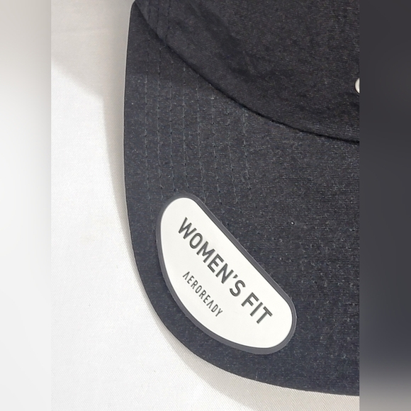 adidas Womens Areoready Black With Silver Logo Hat Areoready Drying Technology - Picture 2 of 8